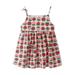 TAIAOJING Toddler Girl Dress Children Kid Baby Cute Cartoon Print Floral Sleeveless Princess Dress Outfits Girl Clothes 2-3 Years