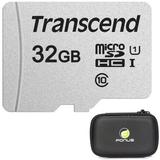 32GB Memory Card with Zipper Case (Not a phone case) - Transcend High Speed MicroSD Class 10 MicroSDHC Compatible for Coolpad REVVL Plus Legacy S Brisa - Cricket Ovation Influence - L2W