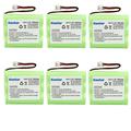 Kastar 6-Pack Battery Replacement for GE 2-10063 2-10082 2-10152 2-10913 2-28983 2-58302 2-58303 2-5836 2-58381 2-58383 2-5841 2-5846 2-58591 2-58593 2-5861 2-5865 2-5881 2-58933