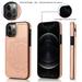 For Apple Iphone 8 Plus7 Plus Luxury Side Magnetic Button Card Id Holder Pu Leather Case Cover - Rose Gold Mandala Flower