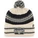 Men's '47 Cream Vegas Golden Knights Hone Patch Cuffed Knit Hat with Pom