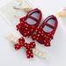 Esho Newborn Baby Girls Shoes with Headband Infant Bowknot Crib Cute Party Dress Shoes 0-12M