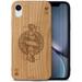 Case Yard Wooden Case Outside Soft TPU Silicone Slim Fit Shockproof Wood Protective Phone Cover for Girls Boys Men and Women Supports Wireless Charging Queen of Hearts Design case for iPhone-XR