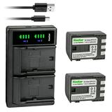 Kastar 2x Battery and LTD2 USB Charger Compatible with Canon NB-2L NB-2LH NB-2L5 NB-2L12 NB-2L13 NB-2L14 NB-2L18 NB-2L24 BP-2L5 BP-2L12 BP-2L13 BP-2L14 BP-2L18 BP-2L24 Battery CB-2LW CB-2LWE Charger