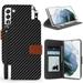 BC Pocket Wallet [Card Slots & ID Window] Case for Samsung Galaxy S22+ Plus - Carbon Fiber