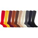 Lian LifeStyle Unisex Baby Children 6 Pairs Knee High Wool Blend Boot Socks Size 4-6Y (Random Boy Color)