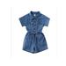 Summer Toddler Kids Baby Girl Clothes Denim Romper Jumpsuit Outfits Sunsuit