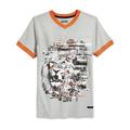 Sean John Boys Lion Striped Graphic T-Shirt Grey 2T