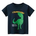 Cute Cartoon Kids T-Shirts Tops Toddler Kids Baby Boys Girls Dinosaur Short Sleeve Crewneck T Shirts Tops Tee Clothes For Children