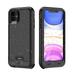 CJC Battery Case for iPhone 11 3600mAh Smart Rechargeable Battery Charging Case Built-in Screen Protector Full touchscreen Protection Auto-Stop Charge and Rapid Recharge