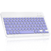 Ultra-Slim Bluetooth rechargeable Keyboard for Lenovo Tab3 7 and all Bluetooth Enabled iPads iPhones Android Tablets Smartphones Windows pc - Violet Purple