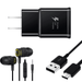 OEM EP-TA20JBEUGUS Inbox Replacement 15W Adaptive Fast Wall Charger for Infinix Zero X Pro Includes Fast Charging 3.3FT USB Type C Charging Cable and 3.5mm Earphone with Mic â€“ 3 Items Bundle - Black