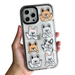 iPhone 12 Pro Case Heavy-duty Clear Cute Bull Dog Case Armor iPhone 12 Pro Dogs Cases Shockproof Bumper Case - Black CASELIX