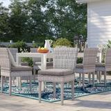 Lark Manor™ Aristidis Patio Dining Side Chair w/ Cushion Wicker/Rattan in Gray | 35.5 H x 19 W x 18 D in | Wayfair 0C3D8078A6014B96AC67E0807EAF53AC