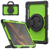 Samsung Tab S8 Ultra 14.6 inch Case with Screen Protector Dteck 360 Rotating Handle Grip Stand Heavy Duty Rugged Shockproof Case with S Pen Holder for Samsung Galaxy Tab S8 Ultra Black+Green