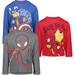 Marvel Avengers Toddler Boys 3 Pack Long Sleeve Graphic T-Shirts 2T