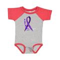 Inktastic Testicular Cancer Awareness We Will Win with Purple Ribbon Boys or Girls Baby Bodysuit