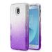 Samsung Galaxy J3 (2018)/ Galaxy J3 Star/ Galaxy J3 Glitter Stylish Design Hybrid Rubber TPU Hard PC Shockproof Armor Rugged Phone Case Cover [ Purple Silver ]