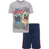 Disney Puppy Dog Pals Bingo Rolly Toddler Boys Athletic T-Shirt Mesh Shorts Outfit Set Infant to Little Kid