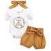 Maxcozy Infant Baby Girl Outfits Ruffle Romper Floral Shorts Headband Summer Clothes 0-18M
