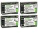 Kastar 4-Pack NP-FP50 / NP-FP51 Battery Replacement for Sony DCR-DVD605 DCR-DVD653 DCR-DVD703 DCR-DVD705 DCR-DVD755 DCR-DVD803 DCR-DVD92 DCR-HC16 DCR-HC18 DCR-HC19 DCR-HC20 Camcorder