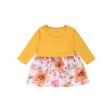 PBaeM Baby Girl s Knit Pencil Dress Crew Neck Floral Long Sleeve Dress Sizes 3-18M
