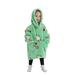 Oversized Wearable Blanket Hoodie For Adult Kids - Big Hooded Sherpa Junior Sweatshirt With Front Pocket