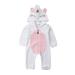 Pudcoco Newborn Baby Girl Unicorn Flannel Romper Jumpsuit Bodysuit Outfit Clothes