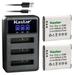 Kastar 2 Pack Battery and LCD Triple USB Charger Compatible with Pentax D-Li92 Optio WG-10 WG-20 Optio WG-30 Optio WG-40 Optio WG-50 Optio WG-60 Optio WG-70 Optio WG-80 Optio I-10 Optio RZ10