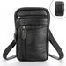 TSV Crossbody Cell Phone Bag Leather Belt Bag Purse Pouch with Belt Clip Phone Holster Case Fit for iPhone Samsung