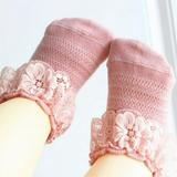 Clearance!Baby Girls Eyelet Lace Flower Socks Ankle Sock for Newborn Infant Toddlers Kids