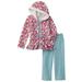 Infant Girls Blue Butterfly Girls 2 Piece Set Pink Hoodie & Leggings Outfit