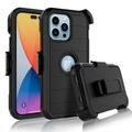 Phone Case for iPhone 14 Pro Max Case Heavy Duty Hard Shockproof Armor Protector Case Cover with Belt Clip Holster for Apple iPhone 14 Pro Max 6.7 5G 2022 Phone Case Black/Black