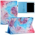 Allytech 8th 7th Generation iPad Case with Pencil Holder Slim Shell Multi Angle Stand Auto Sleep Wake Cover Shockproof Drop Protection Case for Apple iPad 10.2 8th 7th Gen 2020/2019 Colorful Marble