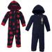 Hudson Baby Infant Boy Fleece Jumpsuits Coveralls and Playsuits 2pk Forest Moose 0-3 Months