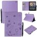 Kindle Fire HD 10 2021 Case Dteck Flip Case Fits Kindle Fire HD 10 & 10 Plus Tablet (11th Generation 2021 Release) 10.1 Cute Pattern Shockproof Cover Purple