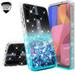 GW USA Case for Motorola Moto G Stylus/Moto G Pro Case w/ TPU Screen Protector Liquid Quicksand Glitter Cute Bling Girls Women [Shock Proof] for Motorola Moto G Stylus/Moto G Pro - Clear/Teal