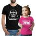 Texas Tees Star Wars Dad Shirt Dad Daughter Matching Shirts Pink Lil Jedi/Darth Daddy