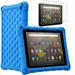 Epicgadget Case for Amazon Fire 7 (12th Generation 2022) Lightweight ShockProof Kid Friendly Cover with 2PCS Tempered Glass Screen Protector for All-new Fire 7 inch Tablet (2022 Release) (Blue)