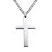 Vintage Cross Pendant Necklace Stainless Steel Necklace Black Chain Pendant Necklace Men Women Necklace (size: 60 Cm Color: Black) Z9O4