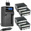 Kastar 4-Pack NP-F970 Battery and LCD AC Charger Compatible with Sony CCD-TR1100E CCD-TR12 CCD-TR18 CCD-TR2 CCD-TR200 CCD-TR205 CCD-TR215 CCD-TR2200 CCD-TR2300 CCD-TR280 CCD-TR290 CCD-TR3