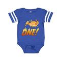 Inktastic First Birthday Orange Dragon Breathing Fire Boys or Girls Baby Bodysuit