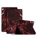 Case for New iPad Air 5th/4th Generation iPad Air 5/4 Case 10.9-inch Multi Viewing Stand Leather Anti-shock Tablet Cover & Auto Sleep/Wake Marble Pattern PU Leather Smart Case Red Marble