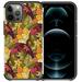 Pegacell Cover Case Compatible for Apple iPhone 12 (6.1 Inch) / iPhone 12 Pro (6.1 Inch) Case - Colorful Design Hybrid Armor Case Shockproof Dual Layer Protective Phone Cover - Gold and Purple Floral