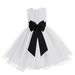 Ekidsbridal White Lace Organza Flower Girl Dress Toddler Christening Princess Pageant Communion Baptism Ballroom Gown 186T M