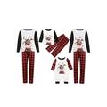 Hirigin Christmas Family Pajamas Matching Sets Long Sleeve Elk Printed Tops Plaids Pants Adult Kids Baby Sleepwear Loungewear