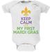 Mardi Gras - My First Mardi Gras White Soft Baby One Piece - 3-6 months
