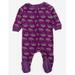 Leveret Kids Footed Fleece Pajama Purple Elephant 2 Year