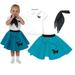 Toddler 3 pc - 50 s Poodle Skirt Outfit Costume - 2T / Teal