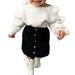 Pudcoco Baby Girls Warm Long Sleeve Hairball Knit Tops+Button Skirt Outfit Sets